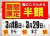 「【開催中！】年に一度の半額キャンペーン★」