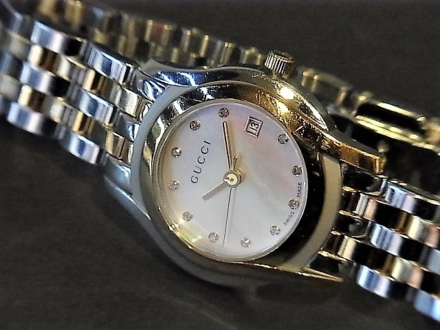 GUCCIダイヤシェル時計 腕時計 ファッション小物 レディース 部品本体