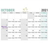 「10月のスケジュールです。」