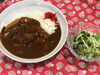 「本日のAランチは カツカレー ミニサラダ付き」