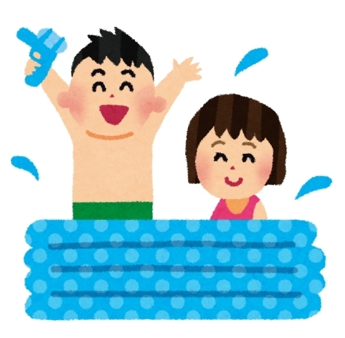 「今年初の水遊び   春日井市民ミズマサの子育て日記」