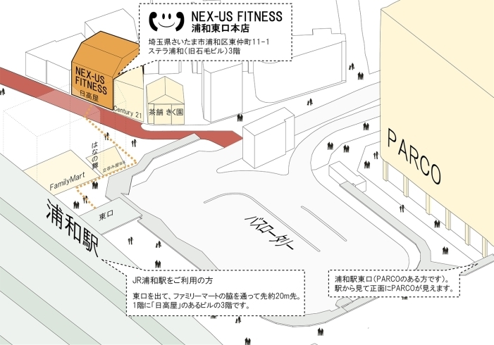 「NEX-US FITNESS 浦和東口本店が入っているビルの名前が変わりました！」