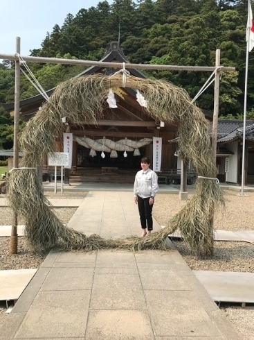 「今年も｢茅の輪(ちのわ)｣が設置されていました。」