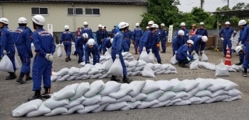 水害が発生した際に、水防活動を適切に実行する為、水防訓練は大切な訓練です。皆様、暑い中お疲れ様でした。