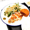 鶏柚子胡椒焼きとカレーコロッケセット「週替わりランチ」