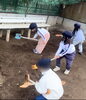 寒肥ごっこ🪏「🌳幼稚園の木に栄養を🌳」