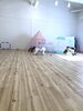 追いかけっこ中　むぎちゃん　寿ちゃん　レオくん「ましゅまろ幼稚園」