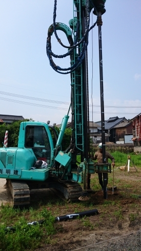 「新規物件の地盤改良工事を行っています。」