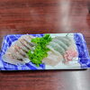 天然ヒラメと真鯛の盛り合わせ「3勝10日のお刺身」