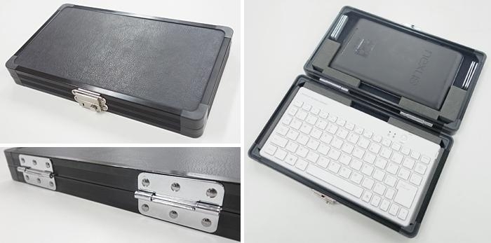 「★『Nexus 7＋Bluetoothキーボード収納アルミケース』のご紹介！！  本体とキーボードを一緒に収納できて、持ち運びに便利です(^^)♪」