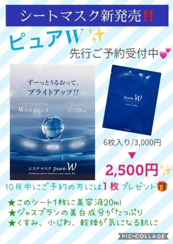 「超低分子ヒアルロン酸配合♡美容液20mlのシートマクス新登場✨」