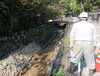 「出雲大社西側の素鵞川の護岸(ごがん)の工事を行っています。」