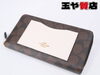 「コーチ Coach 財布 シグネチャー ラウンドファスナー ブラウン ニュートラル マルチ IMLLC PVC レザー 新品同様   玉や  販売中！ 玉や質店 千葉 市川市 本八幡」