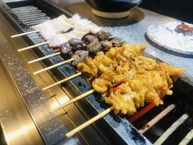 焼き鳥は全部で7種類ご用意しています！「焼き鳥も全て国産肉です」