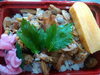 生姜と鰹節が香る特製あさりご飯。「手作り弁当出来ました！」