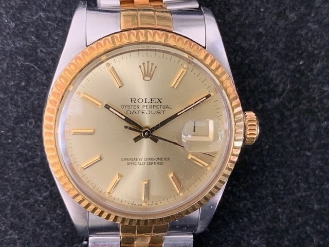 ロレックス　デイトジャスト　16013　高額査定「ロレックス ROLEX デイトジャスト  16013 メンズ腕時計　お買取りさせて頂きました。 　　貴金属、バッグ、時計、切手、ビール券　お売り下さい」