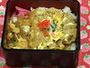 「本日のAランチは 玉子とじカツ丼です。」