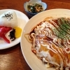 南塚口でモダン焼き！　からしをつけるのも美味しい！