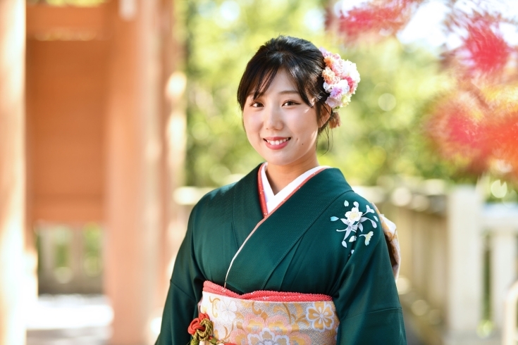 「成人式　前撮り 【千葉 稲毛 美浜 浅間神社近くの写真館★着物・和装撮影はプロにお任せ】」