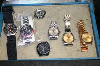 高級腕時計の数々。