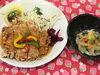 「本日のAランチは チキン南蛮甘酢あんかけ(^.^)」