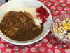 「本日のAランチは カツカレー ミニサラダ付です。」