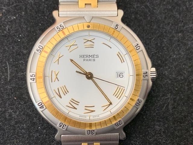 エルメス クオーツ腕時計 キャプテンニモ 高額査定「エルメス HERMES キャプテンニモ クオーツ腕時計 お買取りさせて頂きました。 ブランド時計、貴金属、ダイヤ、色石の「生前整理」「遺産相続」 買取りと査定は「チケット大黒屋」金町北口店」