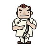 「背骨くんを大事にして元気な身体を維持しましょう。」