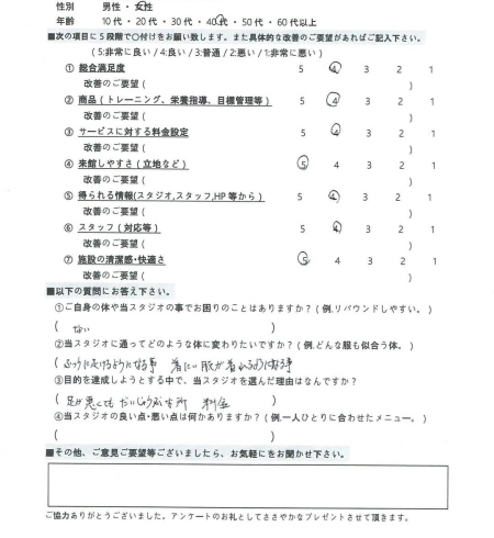 「お客様の声(痛み改善/40代女性)【行徳・南行徳で体験できるパーソナルトレーニングジム】」