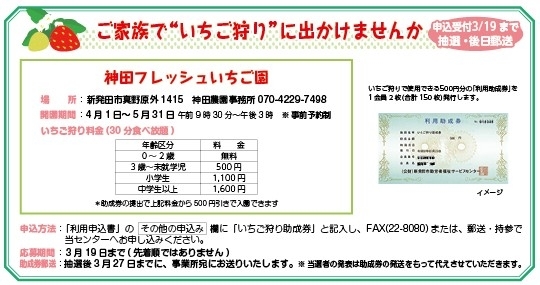 家族で”いちご狩”「センターニュース３・４月号（その4）！」