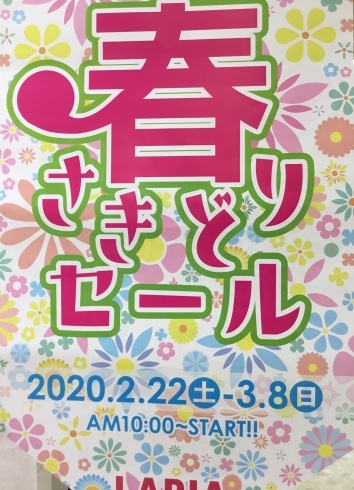 セール開催中「春先取りセール開催中！」