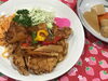 「本日のAランチは　チキン竜田揚げ甘酢あんかけ」