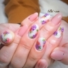 3月突入 お客様ネイル画像 水彩画風お花が人気 Footcare Nail