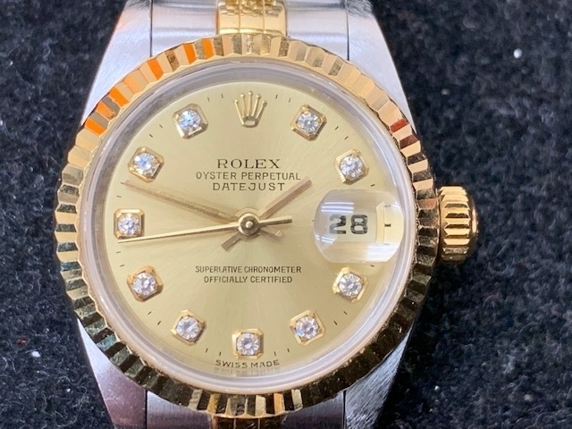 デイトジャスト　デイトナ　買取は当店へ「ロレックス ROLEX デイトジャスト　69173 レディス腕時計　お買取りさせて頂きました。 　　貴金属、バッグ、時計、切手、ビール券　お売り下さい」