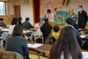 「3月4日入園説明会がありました。　3月の園庭開放・親子体操・さくらんぼは中止です。」