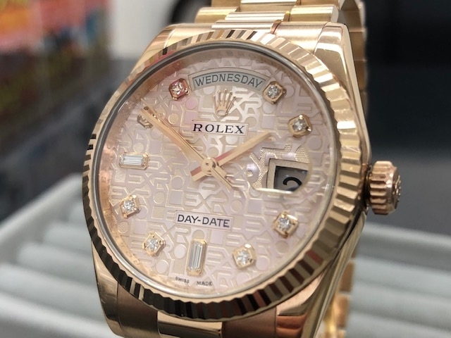 「大黒屋 瑞江店 ロレックス ROLEX 118235F デイデイト ローズゴールド 腕時計をお買取させて頂きました。　　瑞江 篠崎 一之江 船堀 東大島 大島」