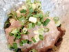 かわはぎの肝和え「盃と小鉢」