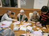 「桜の壁掛け作り　　交野市　小林診療所　デイサービス　有料老人ホーム」