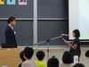 ご挨拶の後は、入学生代表によって<br>誓いのことばが宣誓されました。<br>