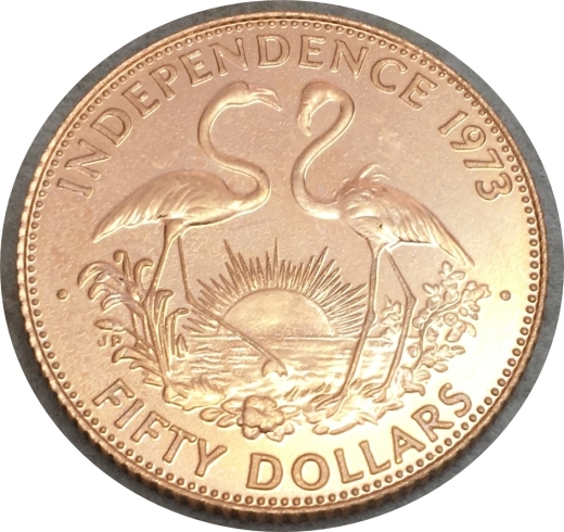 「《バハマ独立記念 50ドル金貨》」