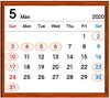 5月の定休日「5月の定休日」