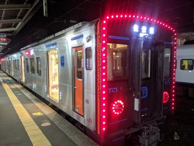 長崎にこんな電車があるの！？って感じですよね(笑)「出発進行！！」