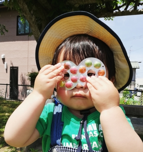 「公園でシャボン玉遊び( ☆∀☆)」