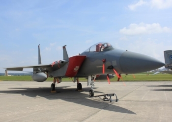 F-4の後継として開発された大型制空戦闘機・Ｆ15イーグル。現在でも世界トップクラスの性能を誇っているとか。