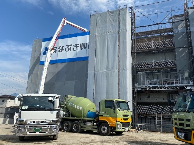 「アルファスマート新居浜駅、1階層部分のコンクリート打設【6月15日】」