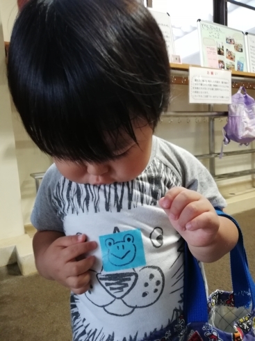 「定休日♪子供のTシャツにカエル(* ´ ▽ ` *)」