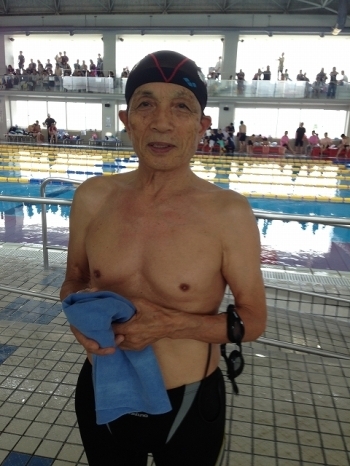 最高齢のKさんの泳ぎは素晴らしい！