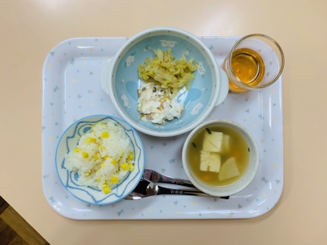 「今日の給食（谷史季保育園）7月14日」