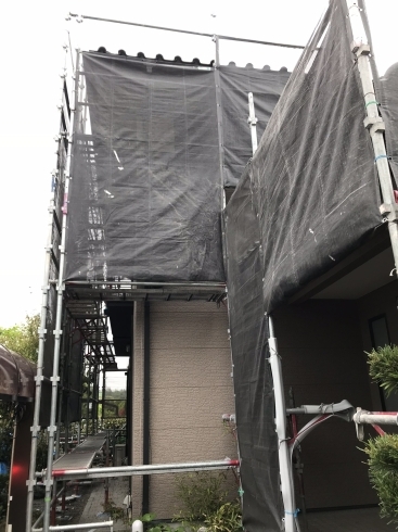 松江市学園M様邸外壁塗装「AXIA工事事例。松江市学園M様邸外壁塗装、塗替え工事」