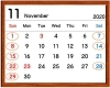 11月の定休日「11月の定休日」